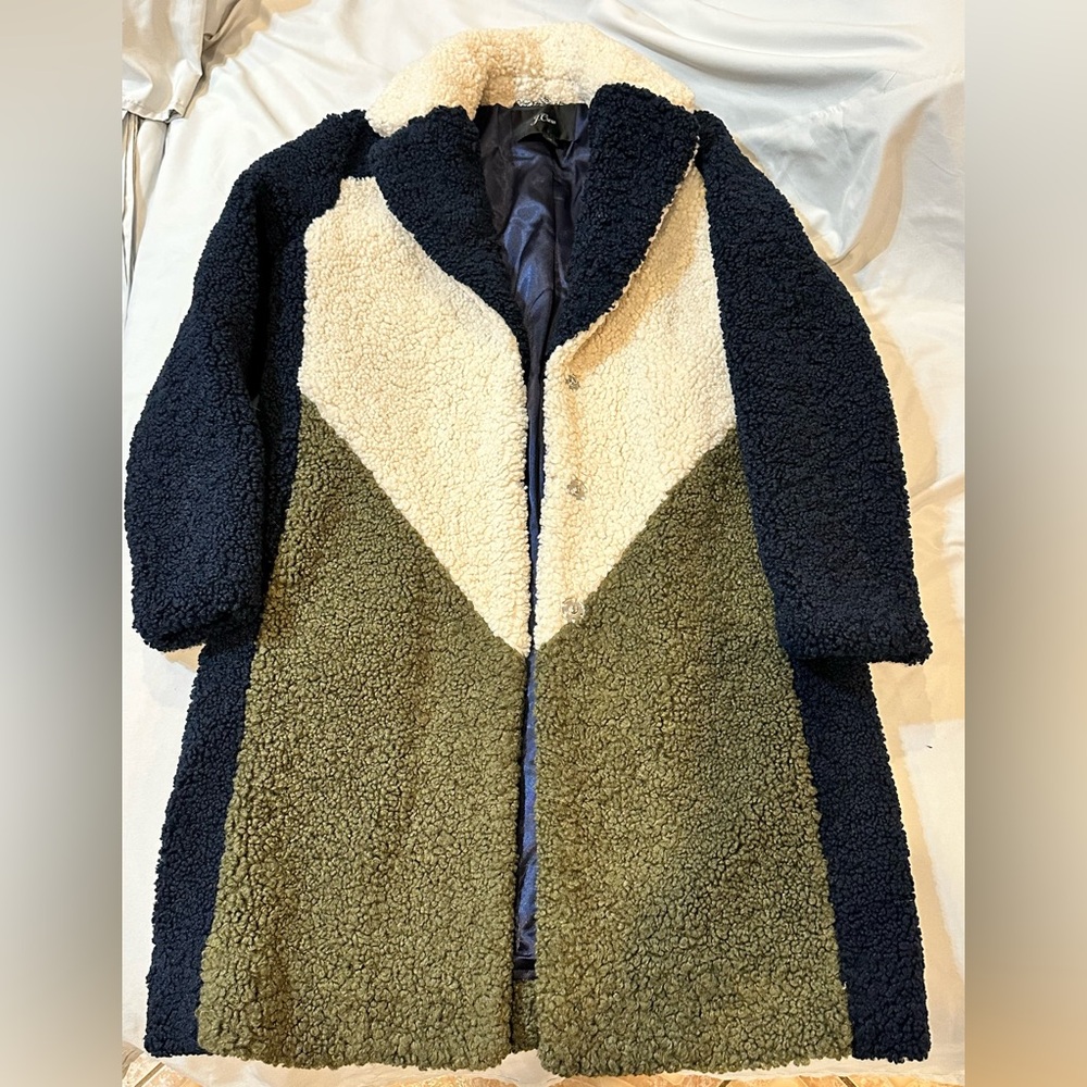 J. Crew Colorblock Sherpa Coat - Picture 5 of 16